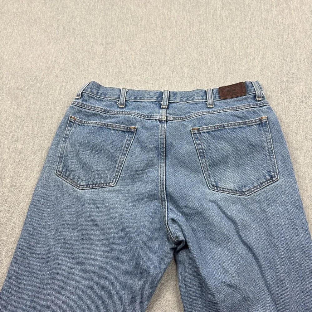 LL‎ Bean Jeans Mens 35x29 Blue Denim Classic Fit Pockets Cotton Zip Fly Casual